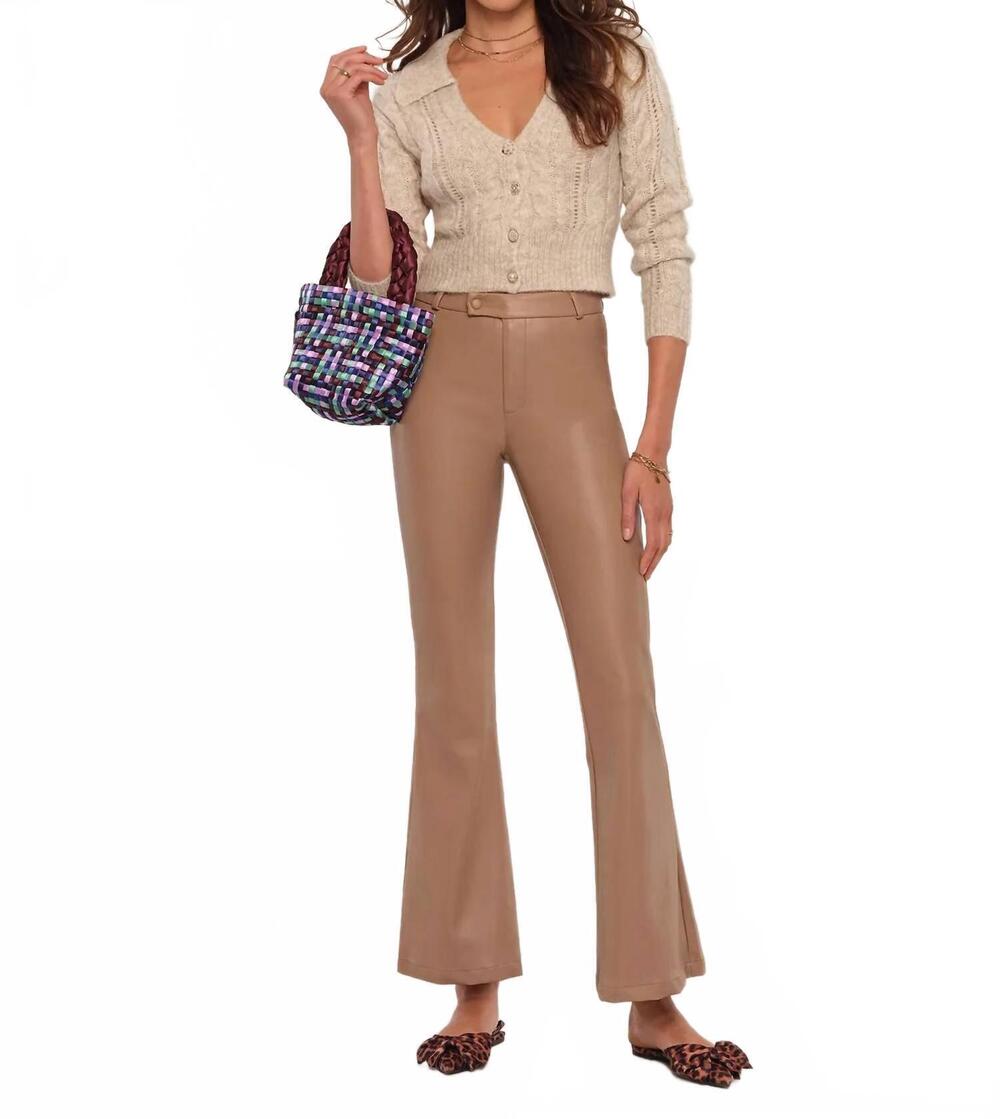 NEW HEARTLOOM suzette faux leather pant in camel